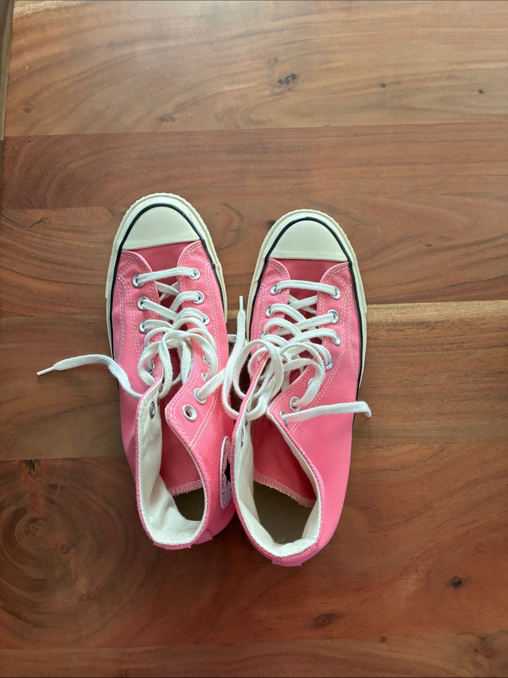 Classic High-Top Canvas Sneakers - Pink